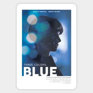 Three Colors: Blue - alternative movie poster - Juliette Binoche - Krzysztof Kieslowski Sticker